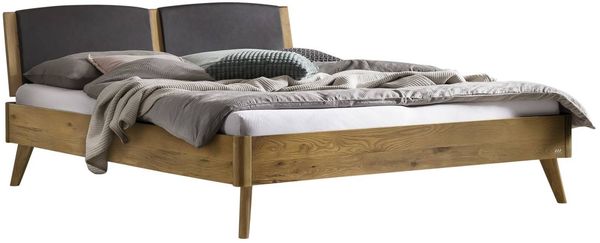 Hasena Lounge Mareto 180x200 Wildeiche natur, geölt - Fusshöhe 25 cm Massivholzbett
