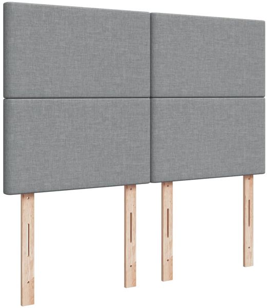 vidaXL Boxspringbett mit Matratze Hellgrau 140x190 cm Stoff 3293568 Bild 9