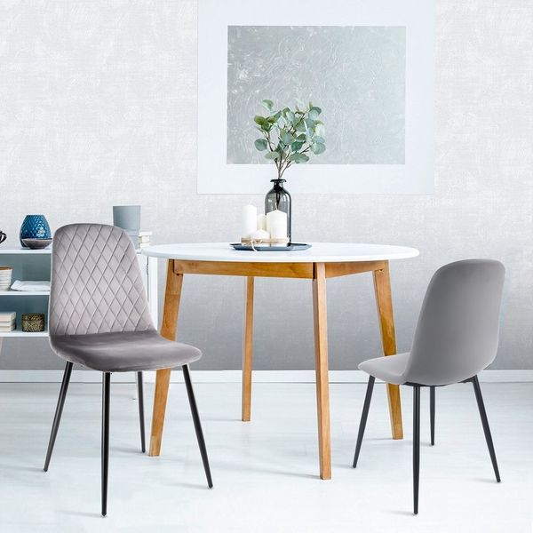 oyajia Esszimmerstuhl Stuhlset – Polsterstühle, Moderner Küchenstuhl. Samt (Metallgestell, 4 St), Küchenstuhl, Samt,Polsterstuhl, bis 150 kg, ERGONOMISCHES DESIGN