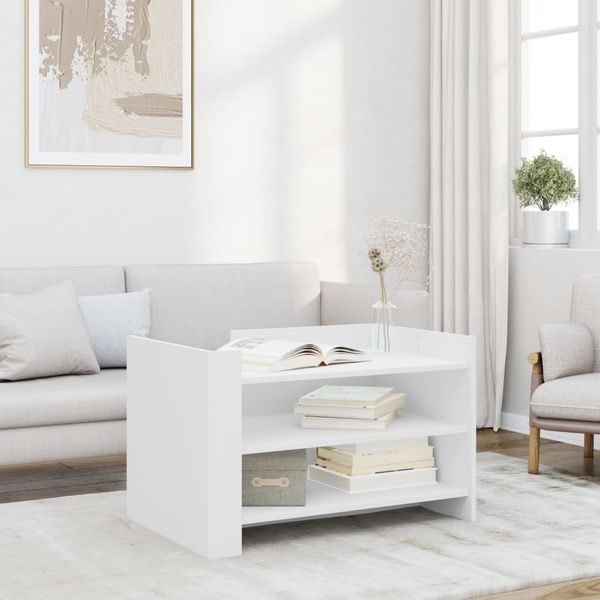 vidaXL Couchtisch Weiß 80x50x50 cm Holzwerkstoff 848339