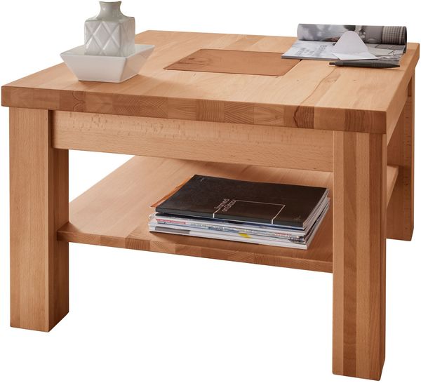 Couchtisch >WZ-0315< (BxHxT: 70x45x70 cm) in natur geölt - 70x45x70 (BxHxT)