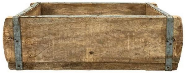 finehomegarden Holzkiste Pflanzkasten Ziegelform 32x14cm H9cm Aufbewahrung Holz-Box (1 St), Holz-Kiste Deko Holzkasten Altholz