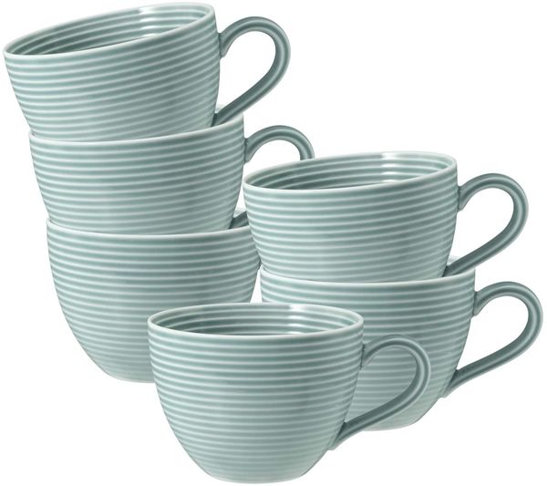 Seltmann Weiden Beat Color Glaze Kaffeetasse 0,26 l 6er Set Arktisblau