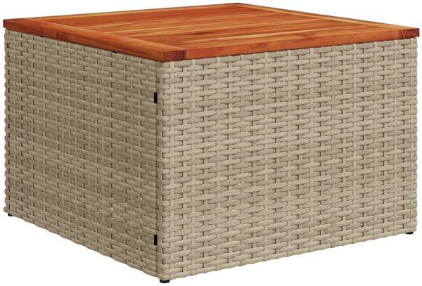 vidaXL 9-tlg. Garten-Sofagarnitur mit Kissen Beige Poly Rattan 3224484 Bild 5