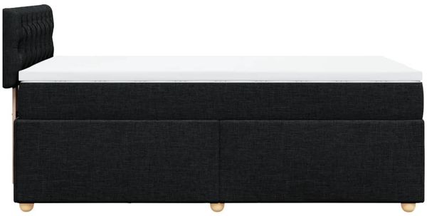 vidaXL Boxspringbett mit Matratze Schwarz 90x200 cm Stoff 3288872 Bild 7