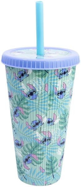 Disney Stitch Trinkbecher 790 ml To Go Becher mit Strohhalm für Getränke unterwegs Bild 2