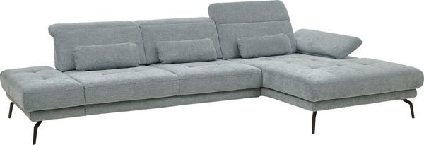 Die PlanBar Ecksofa MP-IN20126 L-Form mit Federkern-Polsterung, mit Kopfteilverstellung, optional Sitztiefen- & Armteilverstellung