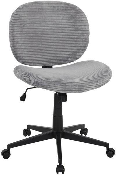 Bürostuhl >Tilo< in grau, Kordstoff - 61x90x61cm (BxHxT)