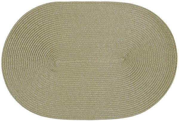 Haus und Deko Platzset Platzset oval ca. 45x30 cm Bast Optik Platzdeckchen Tischset geflochte, (1-St)