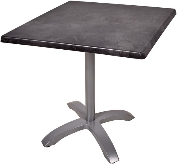 Bistrotisch KATJA 80x80cm Qudratisch Schwarz Holz | Cafétisch Bartisch Gartentisch Outdoor-Esstisch