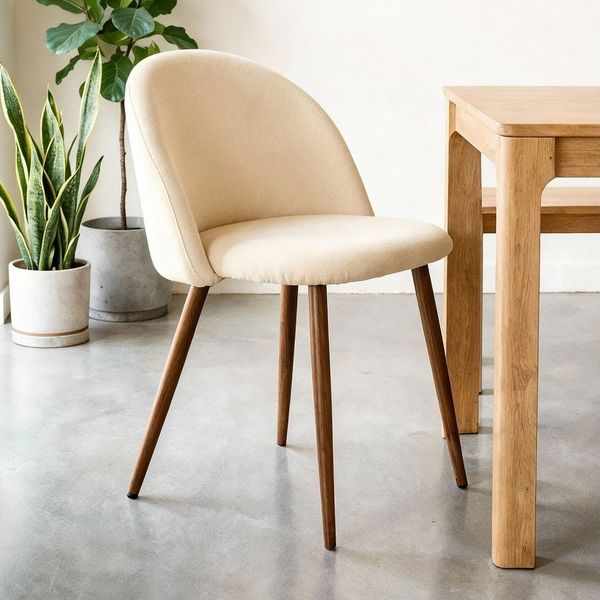 IDIMEX Esszimmerstuhl NAVIA (2 St), Esszimmerstühle 2er Set mit Veloursbezug Cremeweiß