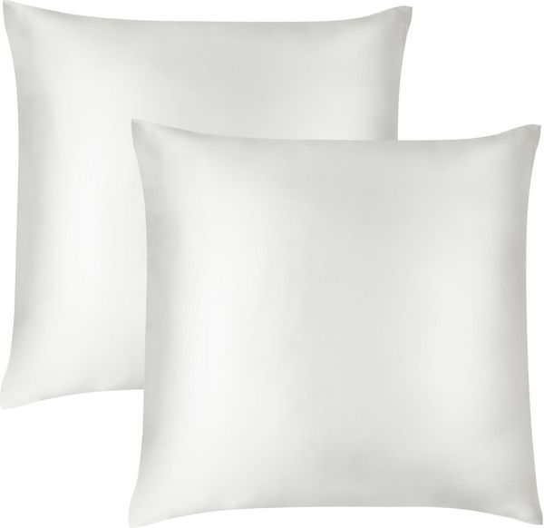 Aspero Kissenbezüge 2x Seiden Kissenbezüge 80x80 cm Enna, Haut- und haarschonendes Material