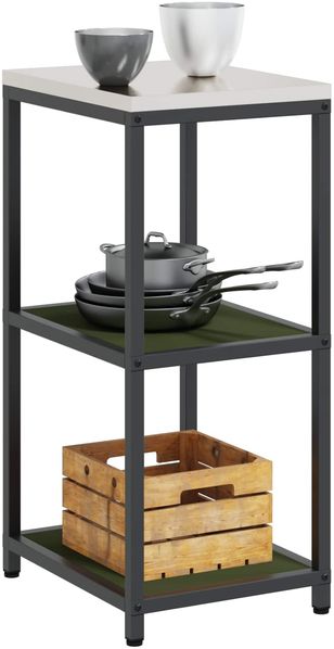 vidaXL Küchenaufbewahrung mit Regal Olive Grün 40 x 50 x 92 cm Stahl 874971 Bild 3