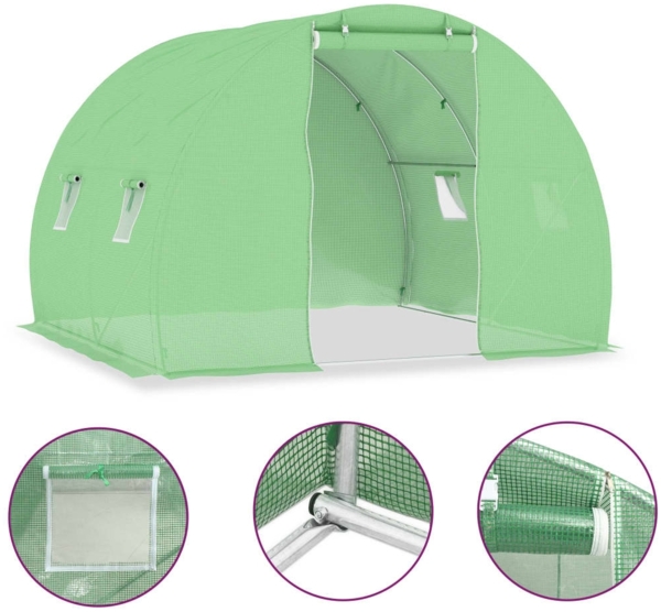 vidaXL Gewächshaus 6 m² 3x2x2 m 48158