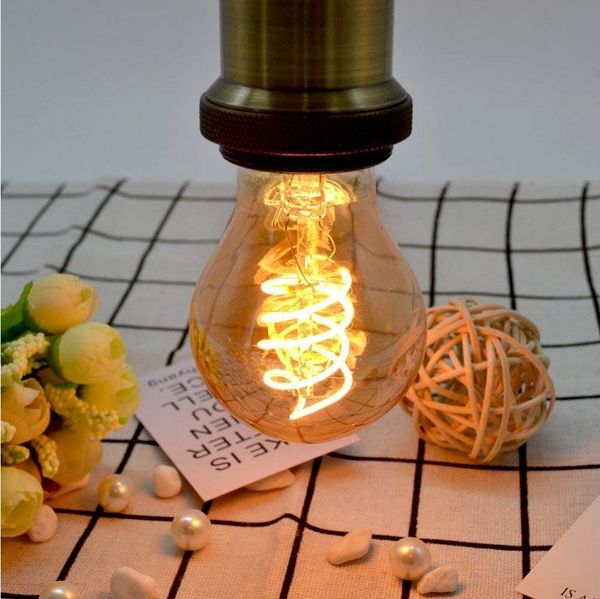 ZMH LED-Leuchtmittel Edison Vintage Glühbirne 4W Glühlampe A60 Antike Bulb Ideal Nostalgie, E27, 6 St, Warmweiß, Warmweiß