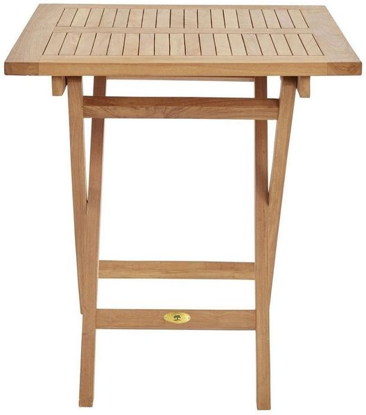 Outdoor Klapptisch RIVA, Braun, Teakholz massiv, Klappbar, (1-St), B 70 x H 75 x T 70 cm