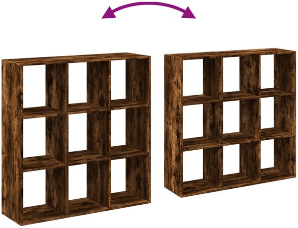 vidaXL Raumteiler-Bücherregal Räuchereiche 102x29x103,5 cm 858043 Bild 9