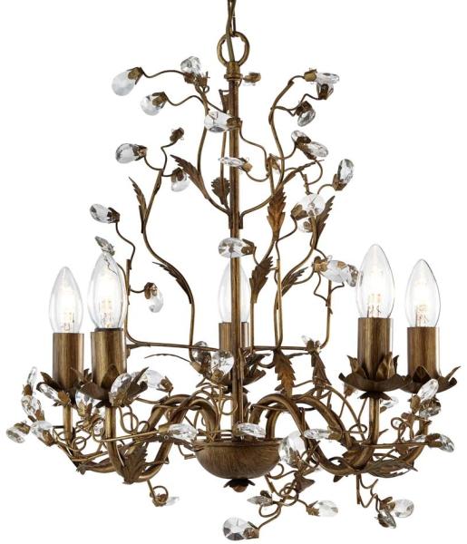 Deckenleuchte, Gold, Braun, H 100 cm, ALMANDITE