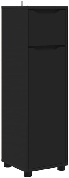vidaXL Badezimmerschrank Schwarz 30,5 x 30 x 101 cm Holzwerkstoff 888738