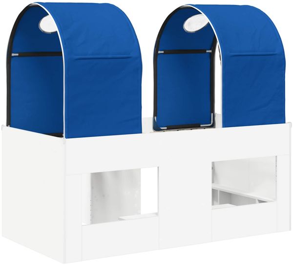 vidaXL Bett mit Tunnel 3 Stk. Weiß und Blau Holzwerkstoff 3423487 Bild 8