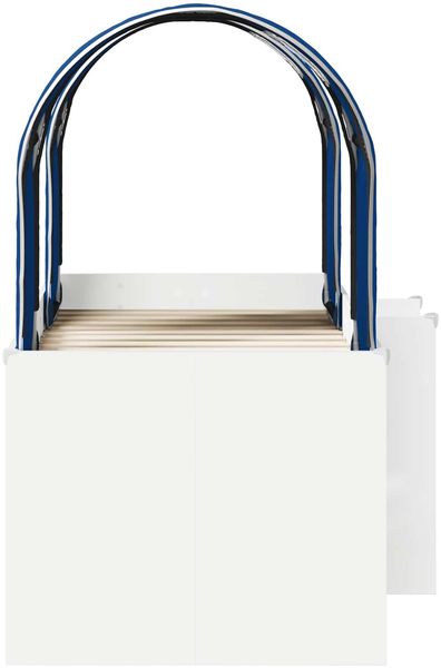 vidaXL Bett mit Tunnel 3 Stk. Weiß und Blau Holzwerkstoff 3423487 Bild 7