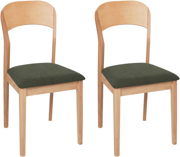 Esszimmerstuhl 2er Set ALVIN Holz Heller Holzfarbton
