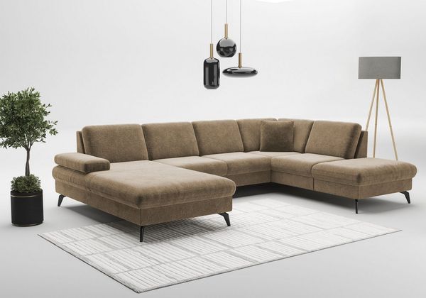 sit&more Wohnlandschaft Morris Jubi U-Form, B: 300 cm, mit Armteilfunktion & 1 Zierkissen, optional Bettfunktion