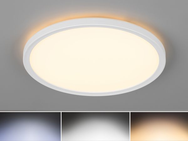 LED Deckenleuchte JOKO ultraflach mit Fernbedienung, dimmbar, Weiß, Ø 29cm