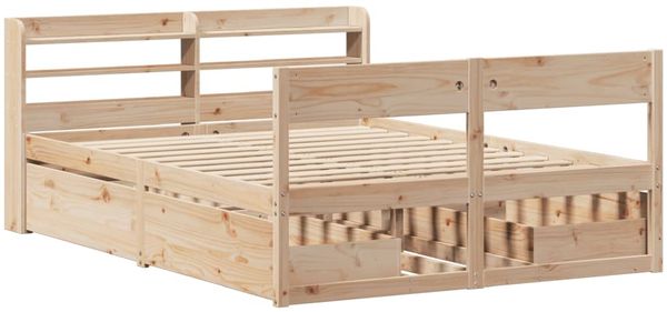 vidaXL Massivholzbett ohne Matratze 120x200 cm Kiefernholz 3307125 Bild 3