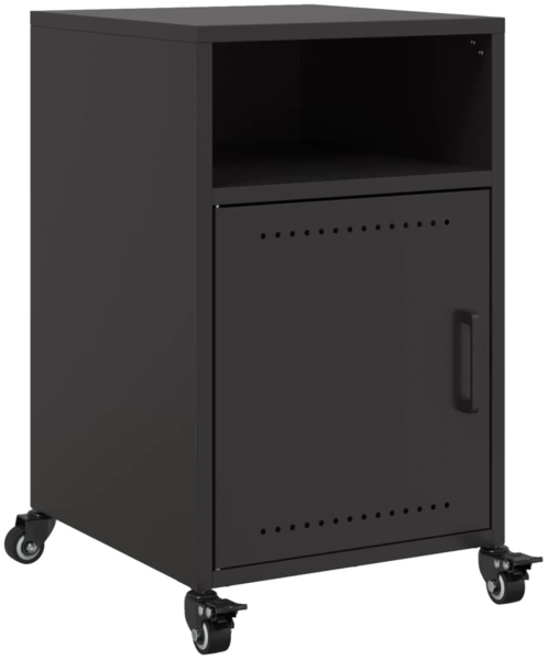 vidaXL Nachttisch Schwarz 36x39x59 cm Stahl 846716