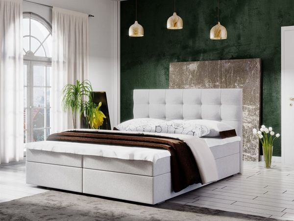 Boxspringbett KERLON 180x200 cm Beige inkl. Bettkasten