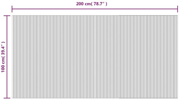 vidaXL Teppich Rechteckig Hell Natur 100x200 cm Bambus 376807 Bild 8