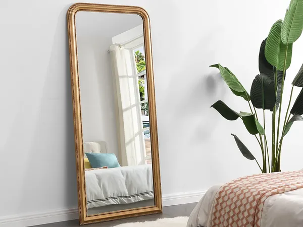 Vente-unique - HELOISE Spiegel Holz, Platte Goldfarben - B 3 cm x H 180 cm x L 80 cm