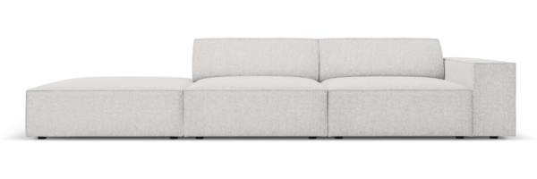 Micadoni Sofa Jodie 3-Sitzer Links Chenille Haga Hellgrau