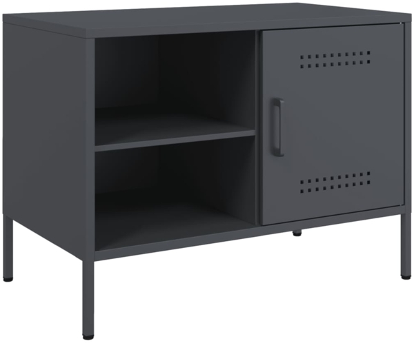 vidaXL TV-Schrank Anthrazit 68x39x50,5 cm Stahl 842998