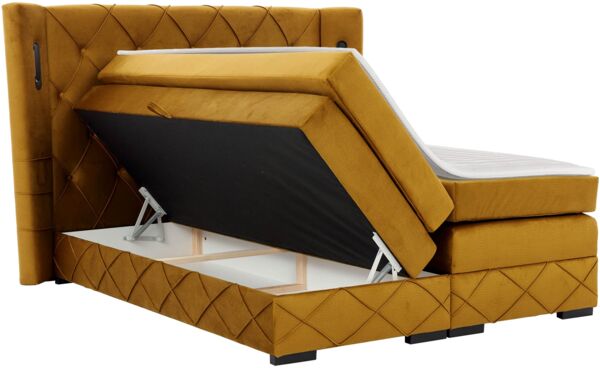 Boxspringbett Fazzle Lux, Sand, 160x200 cm Bild 3