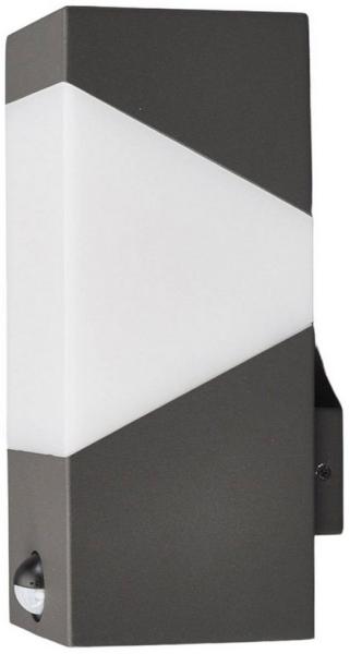 Lucande Außen-Wandleuchte Kiran, Metall, Schwarz IP44mit Bewegungsmelder, 1 x 40 W Bild 1