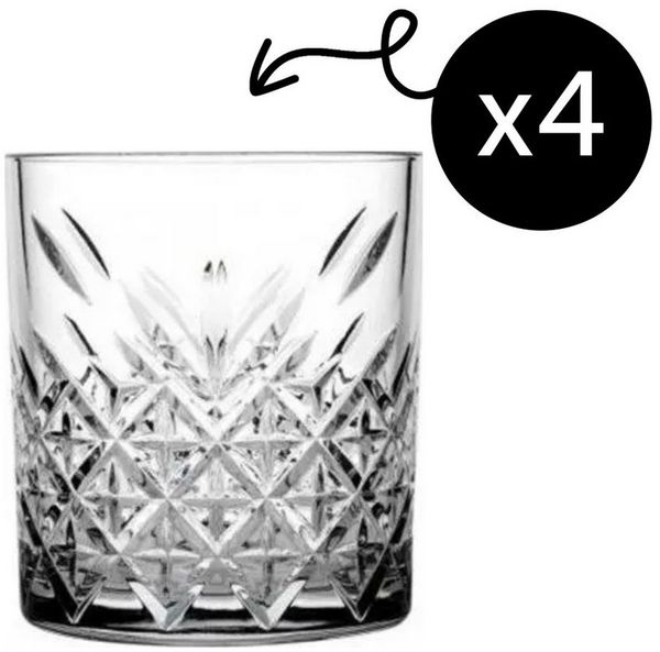 Pasabahce Gläser-Set Pasabahce Timeless Klassisches Whiskygläser – 4er-Set, 205 ml, 4-tlg.