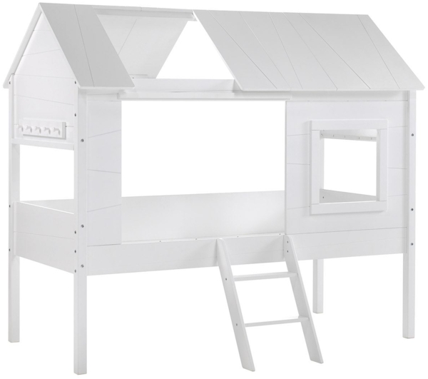 Baumhaus Bett Kanika 209x137x185 Spielbett MDF Weiß