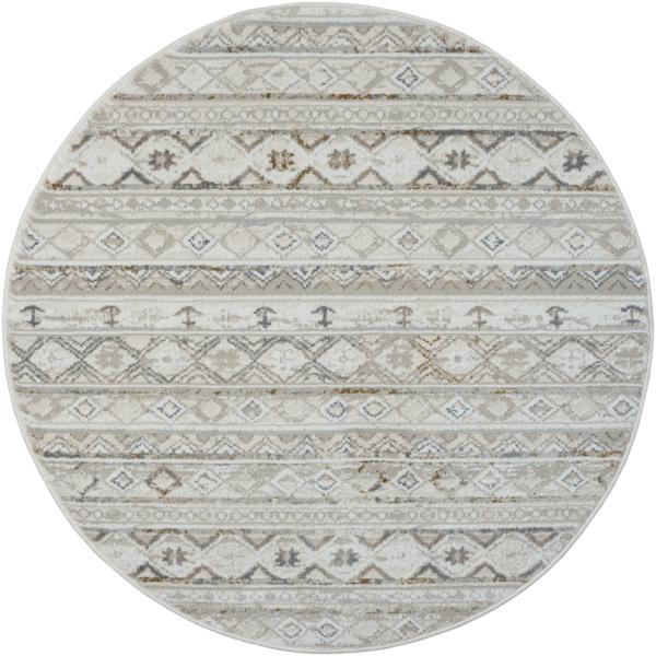 Teppich NOMAD rund Creme-Multi 120 x 120 cm