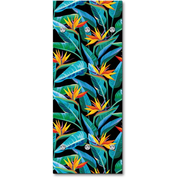 Queence Garderobe - "Philine" Druck auf hochwertigem Arcylglas inkl. Edelstahlhaken und Aufhängung, Format: 50x120cm