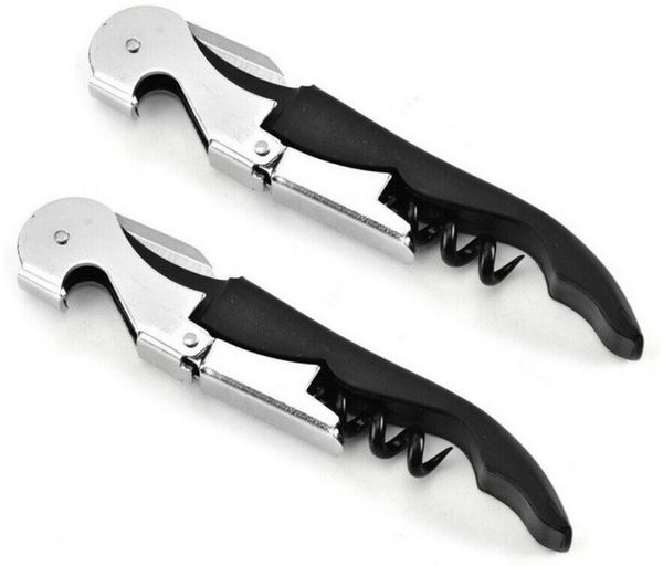 BAYLI Pizzaschneider 2er Set - 12cm Korkenzieher Wein aus Edelstahl Kellnermesser Wein