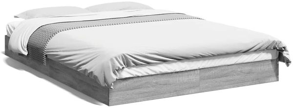 vidaXL Bettgestell Grau Sonoma 140x200 cm Holzwerkstoff 842026 Bild 2