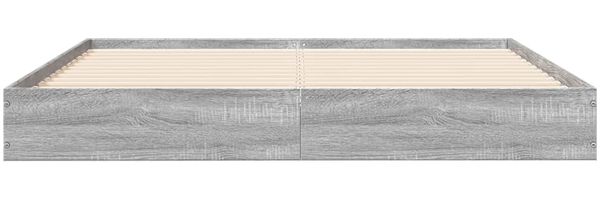 vidaXL Bettgestell Grau Sonoma 140x200 cm Holzwerkstoff 842026 Bild 4
