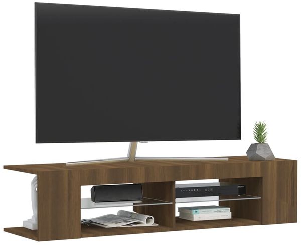vidaXL TV-Schrank mit LED-Leuchten Braun Eichen-Optik 135x39x30 cm 815695 Bild 6