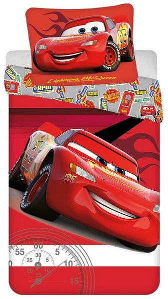 Cars Baumwolle Bettwäsche – Bettbezug 140x200 cm & Kissenbezug 70x90 cm