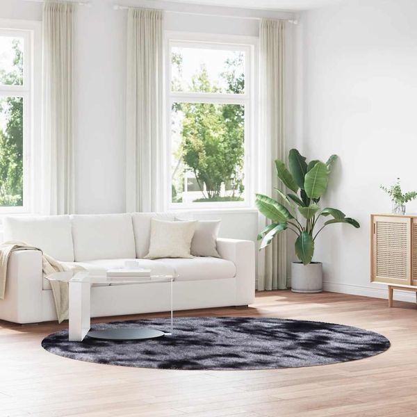 vidaXL Teppich Shaggy Hochflor NAVARRA Dunkelgrau 240x240 cm Polyester 4102928
