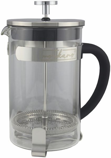 Monkano French Press Tee- Kaffeebereiter 0,8L Borosilikatglas Edelstahl M60800