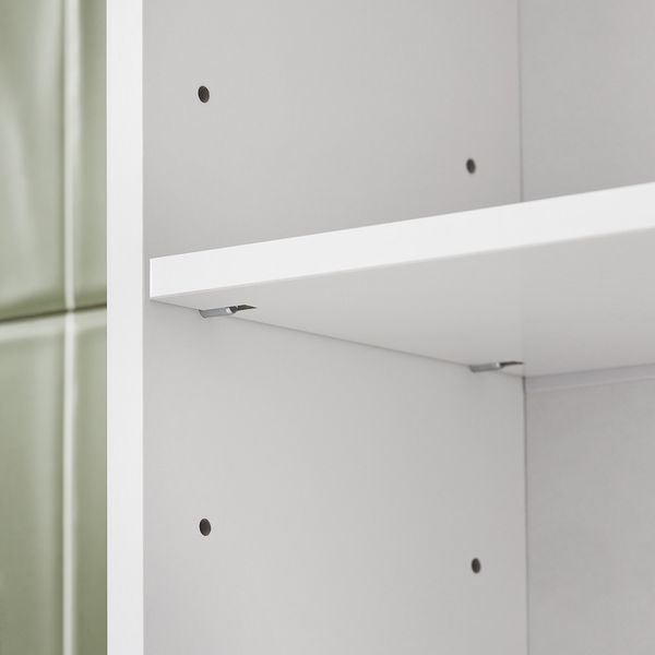 SoBuy BZR165-W Badezimmer-Hochschrank, MDF, Lackiert, Weiß, 65 x 182 x 20 cm Bild 8