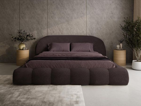 Compleo Polsterbett OMBIS, Wolkenbett mit Bettkasten und Lattenrost, Designer-Bett, MADE IN EU